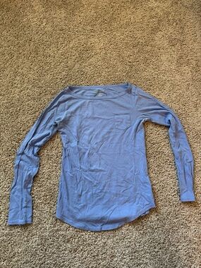 Lilly Pulitzer Light Blue Long Sleeve Scoop-Neck Tee